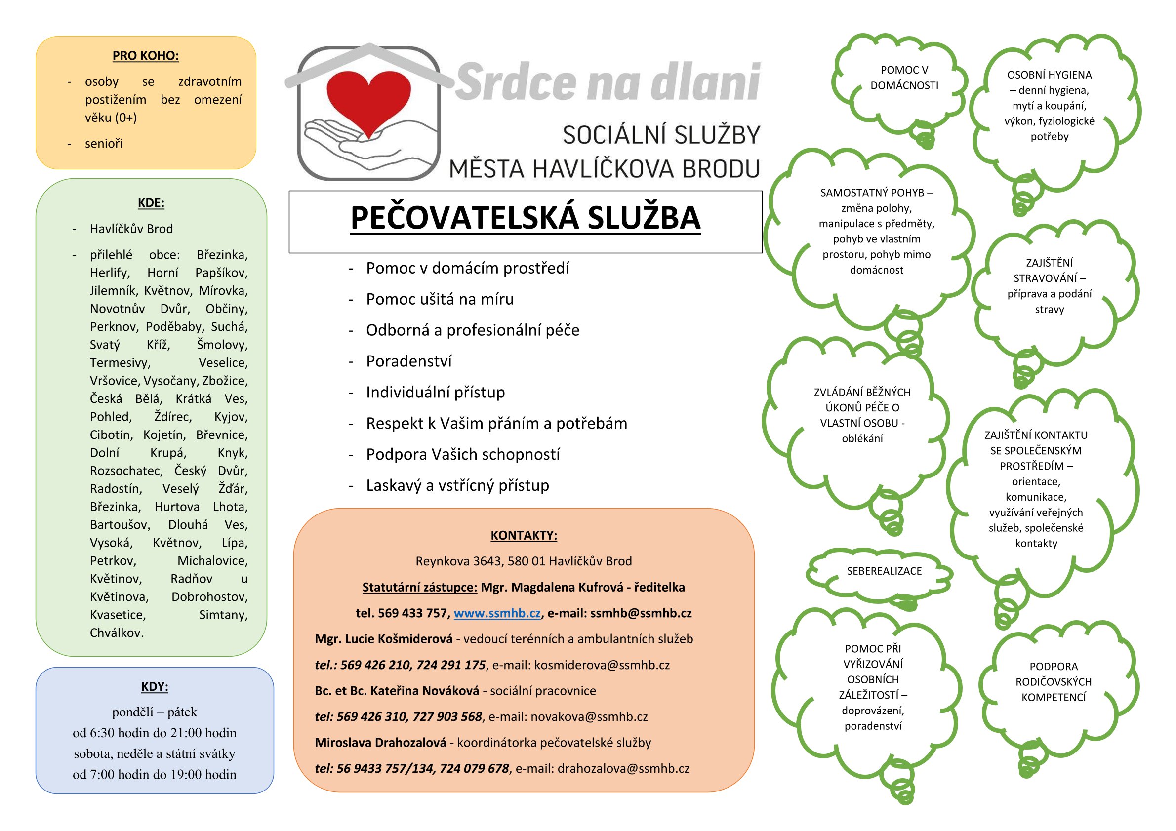 Plakát rozšířené působnosti pečovatelské služby