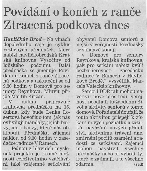 Povídání o koních z ranče