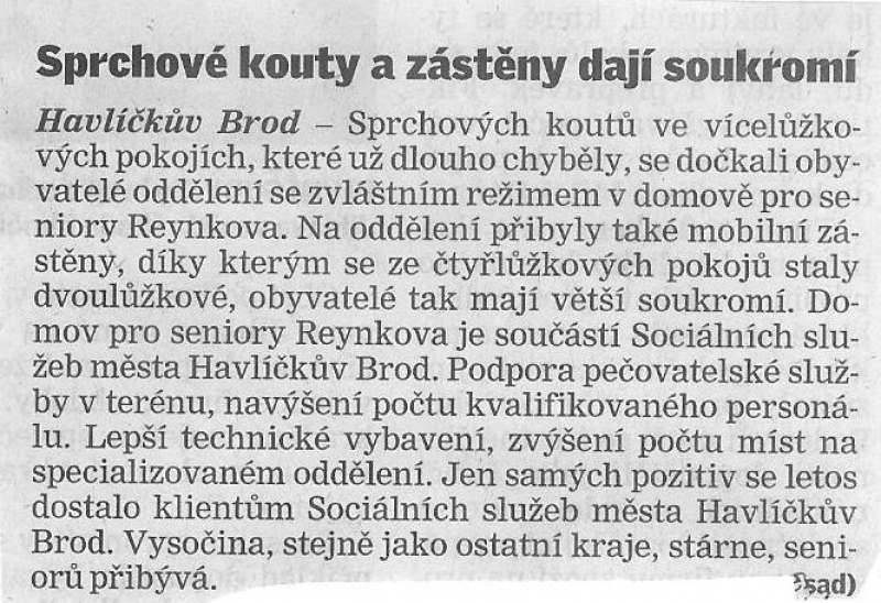 Sprchové kouty a zástěny dají soukromí