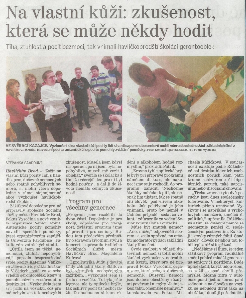 článek Na vlastní kůži: zkušenost, která se může někdy hodit