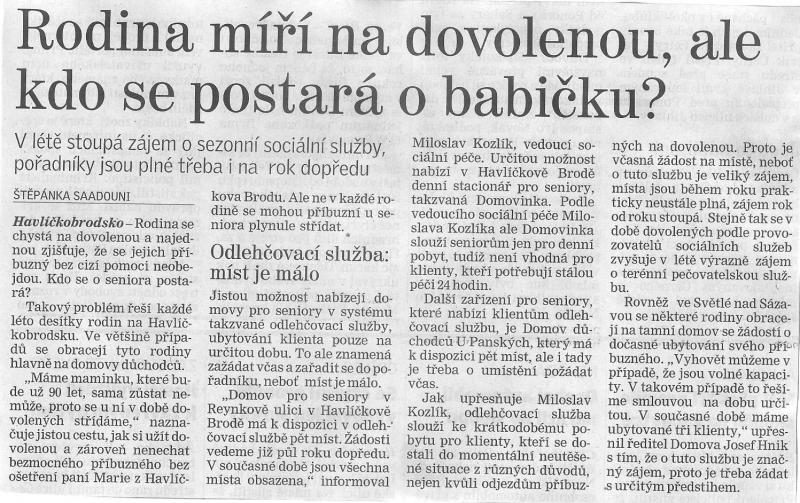 Rodina míří na dovolenou, ale kdo se postará o babičku?