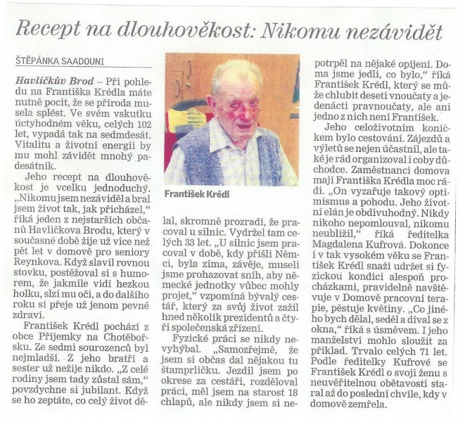 Recept na dlouhověkost